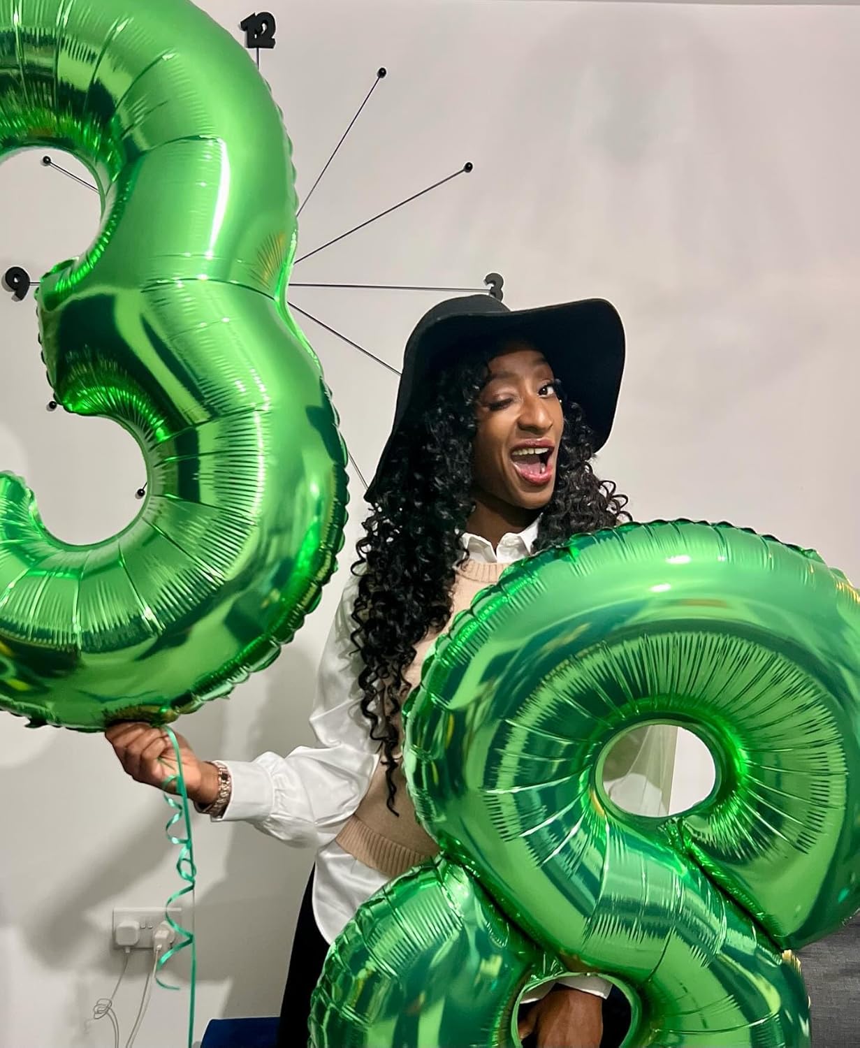 Number 8 Balloon by [Brand Name] - 40 Inch Dark Green Giant Foil Balloon for 8th Birthday Party Decorations