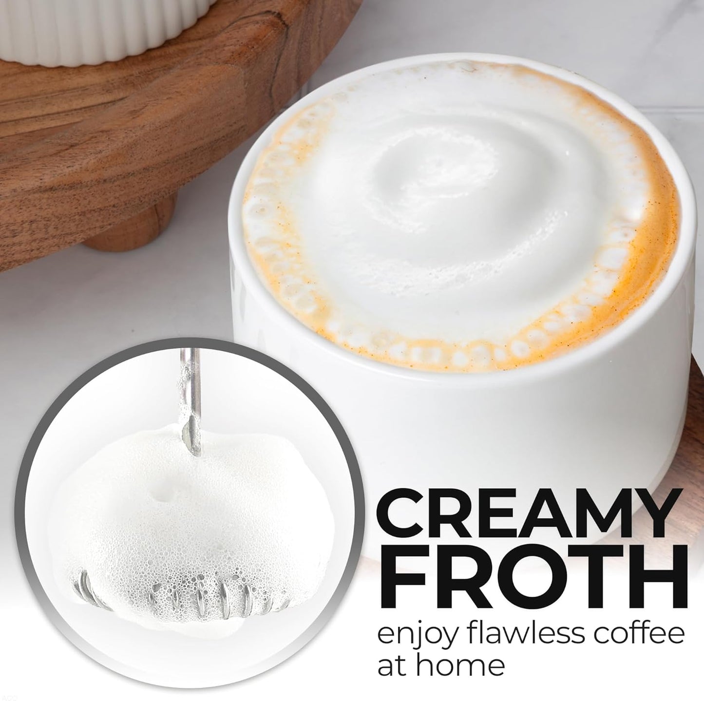 Zulay Kitchen Rechargeable Milk Frother - 3 Speeds & 3 Whisk Attachments - USB Drink Mixer for Lattes & Cappuccinos - Red Black