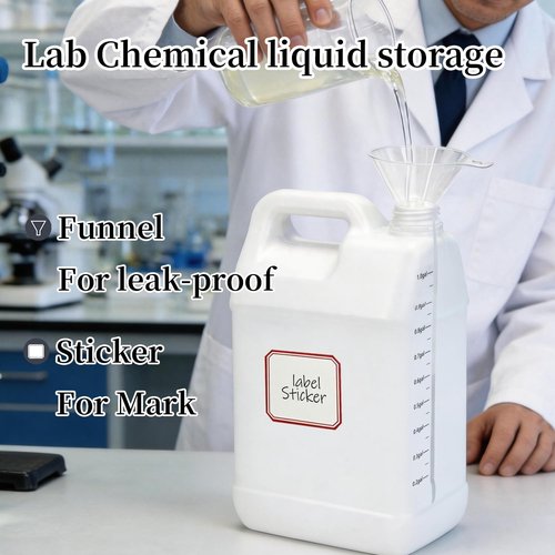 2 Pack 1 Gallon Heavy-Duty HDPE Plastic Jugs - Square Empty Carboy Jars with Leakproof Lids for Liquid Storage or Used Oil