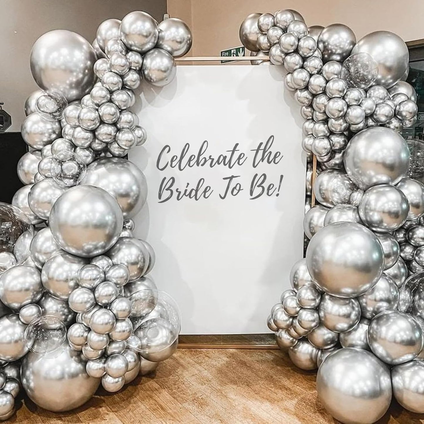 LAOREI Metallic Silver Balloons 50 pcs 12 Inch Chrome Silver Latex Balloons for New Year, Wedding, Baby Shower, Gender Reveal, Easter, Anniversary, Birthday, Christmas Party Decoration