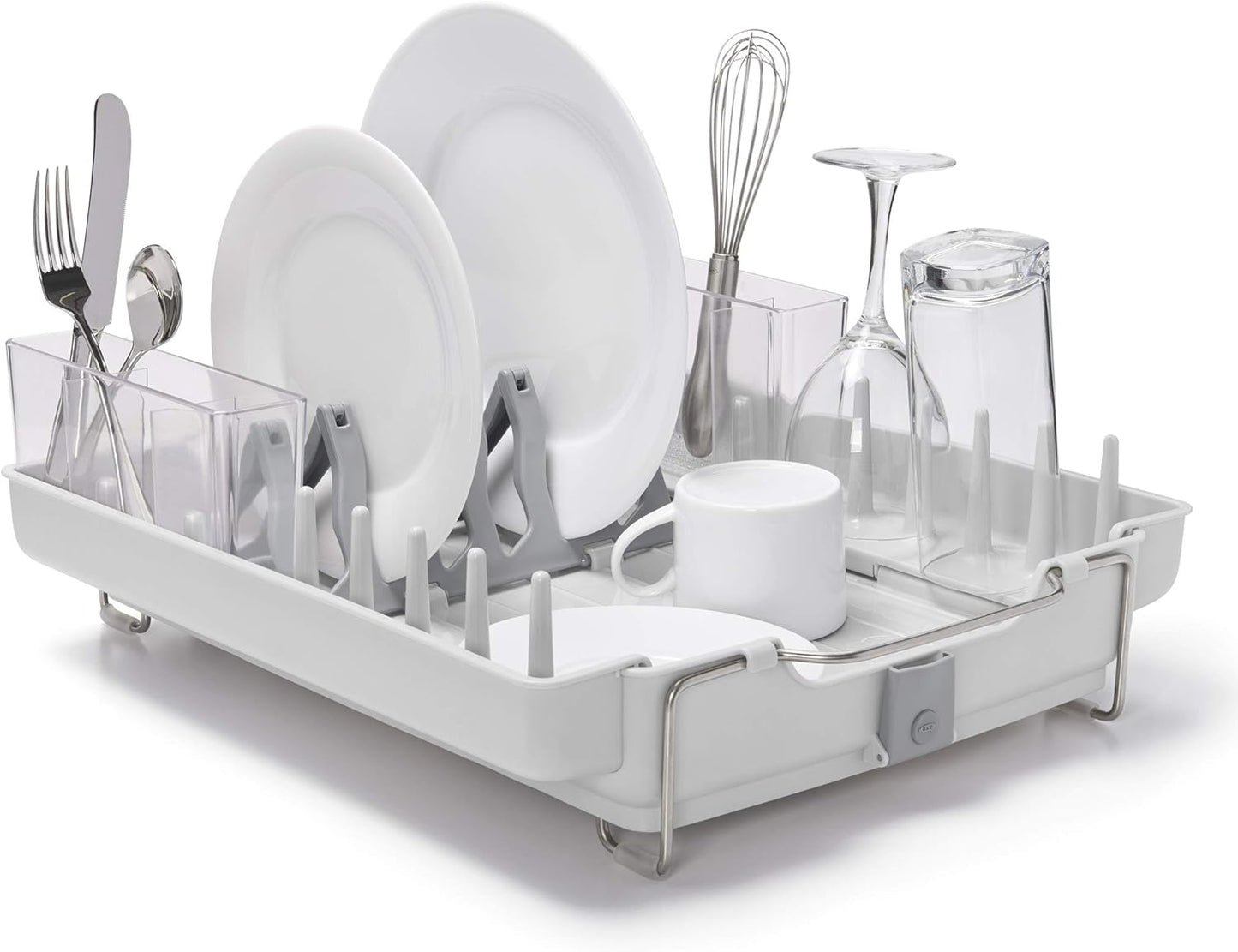 OXO Good Grips Foldaway Dish Rack - Space-Saving Design for Efficient Drying | Compact & Durable