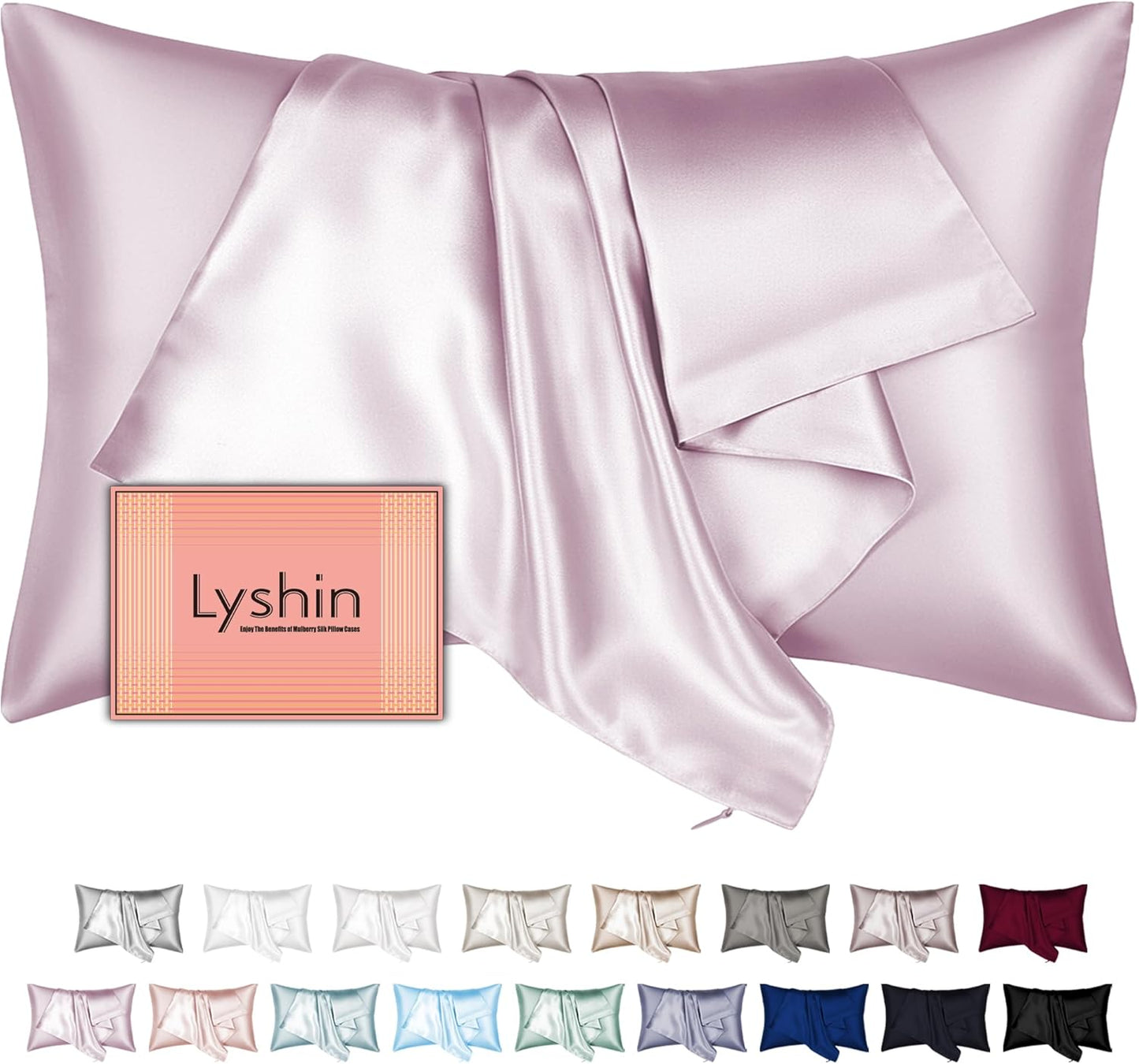 Skiennix Silk Pillowcase - King Size Mulberry Silk for Hair & Skin | Soft, Breathable Lavender