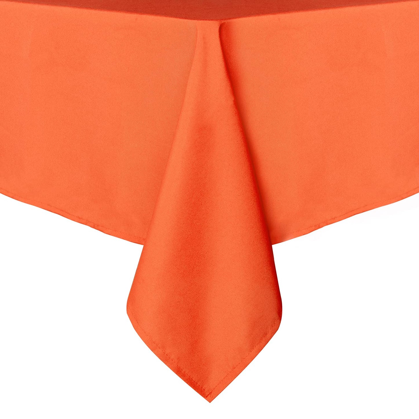 sancua Rectangle Tablecloth - 54 x 120 Inch - Stain and Wrinkle Resistant Washable Polyester Table Cloth, Decorative Fabric Table Cover for Dining Tables, Buffet Parties and Camping, Orange