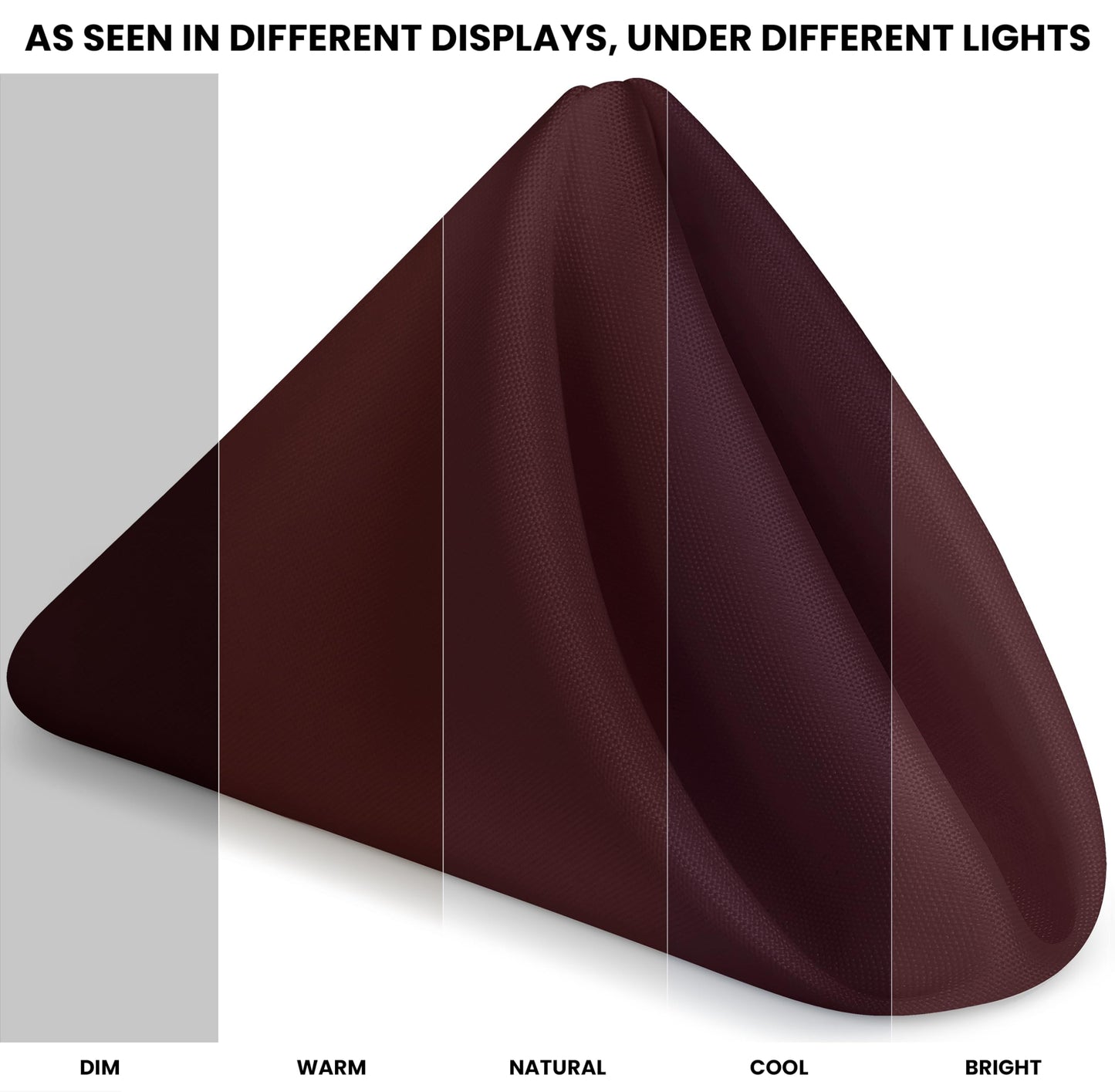 Utopia Home [288 Pack, Burgundy] Cloth Napkins 17x17 Inches, 100% Polyester Hemmed Edges, Washable and Reusable Ideal for Parties, Weddings and Dinners