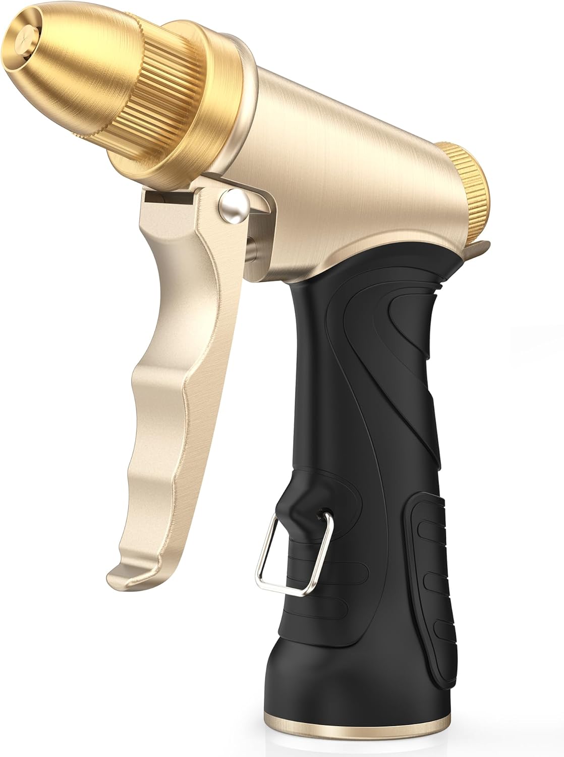 RAINPOINT Heavy Duty Metal Garden Hose Nozzle - Adjustable High Pressure Spray for Plants, Cars & Pets