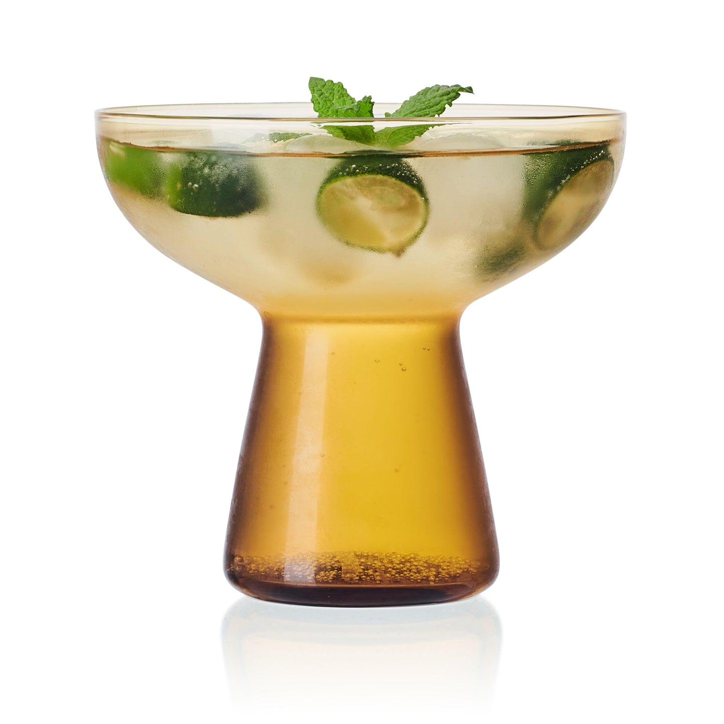 Mikasa Phoebe Margarita Cocktail Glass, Set of 4, Amber