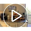 Stackable Wire Basket with Openable Bamboo Top for Kitchen Pantry Storage