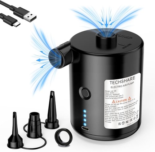 Air Pump - Quick Fill Inflator & Deflator for Air Mattresses, Inflatables & Camping Gear