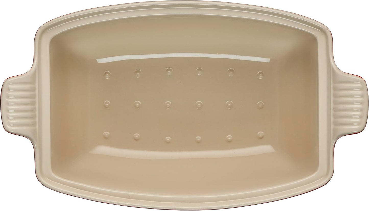 Le Creuset Heritage Stoneware Deep Baker - 4.5 Qt. with Lid in Cerise | Durable & Stylish Cookware