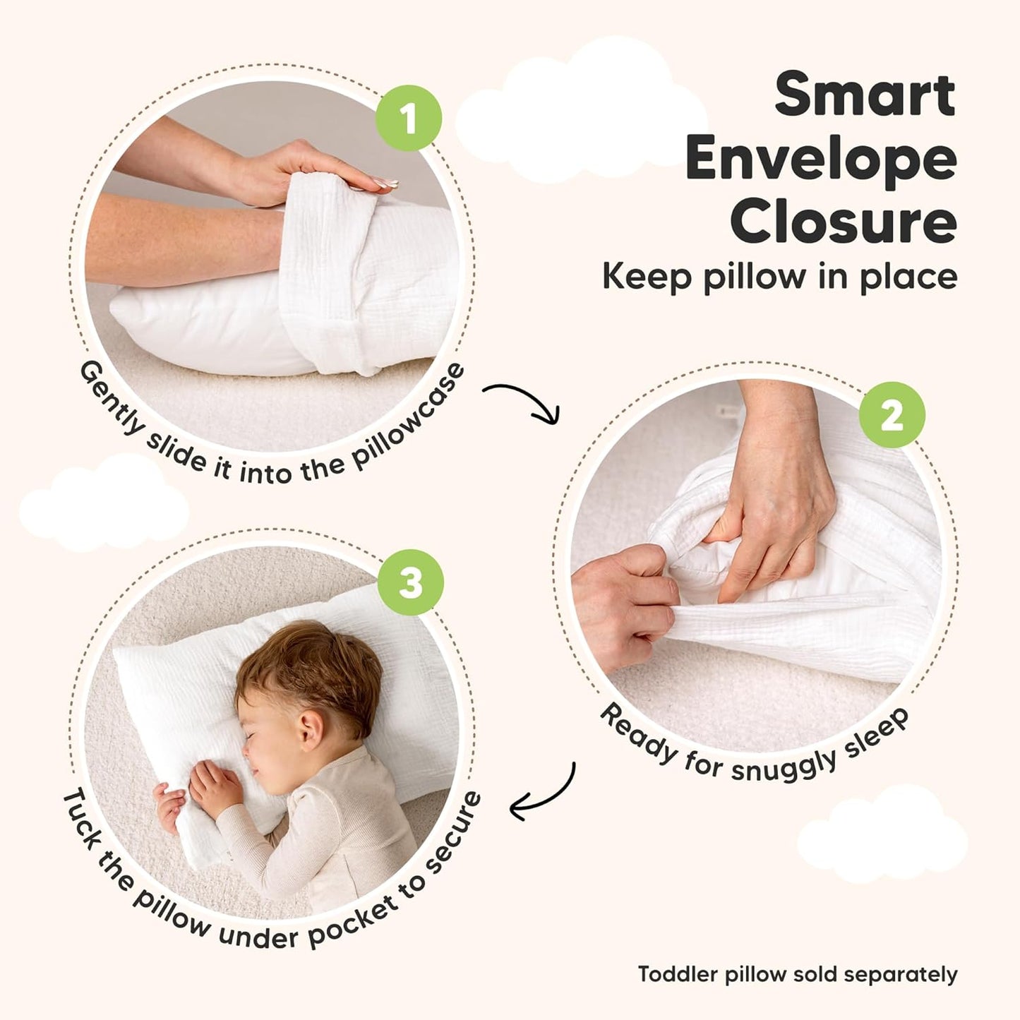 KeaBabies Muslin Toddler Pillowcase - 2-Pack Organic Cotton Covers | Soft & Breathable 13x18 Size (Flora Vale)
