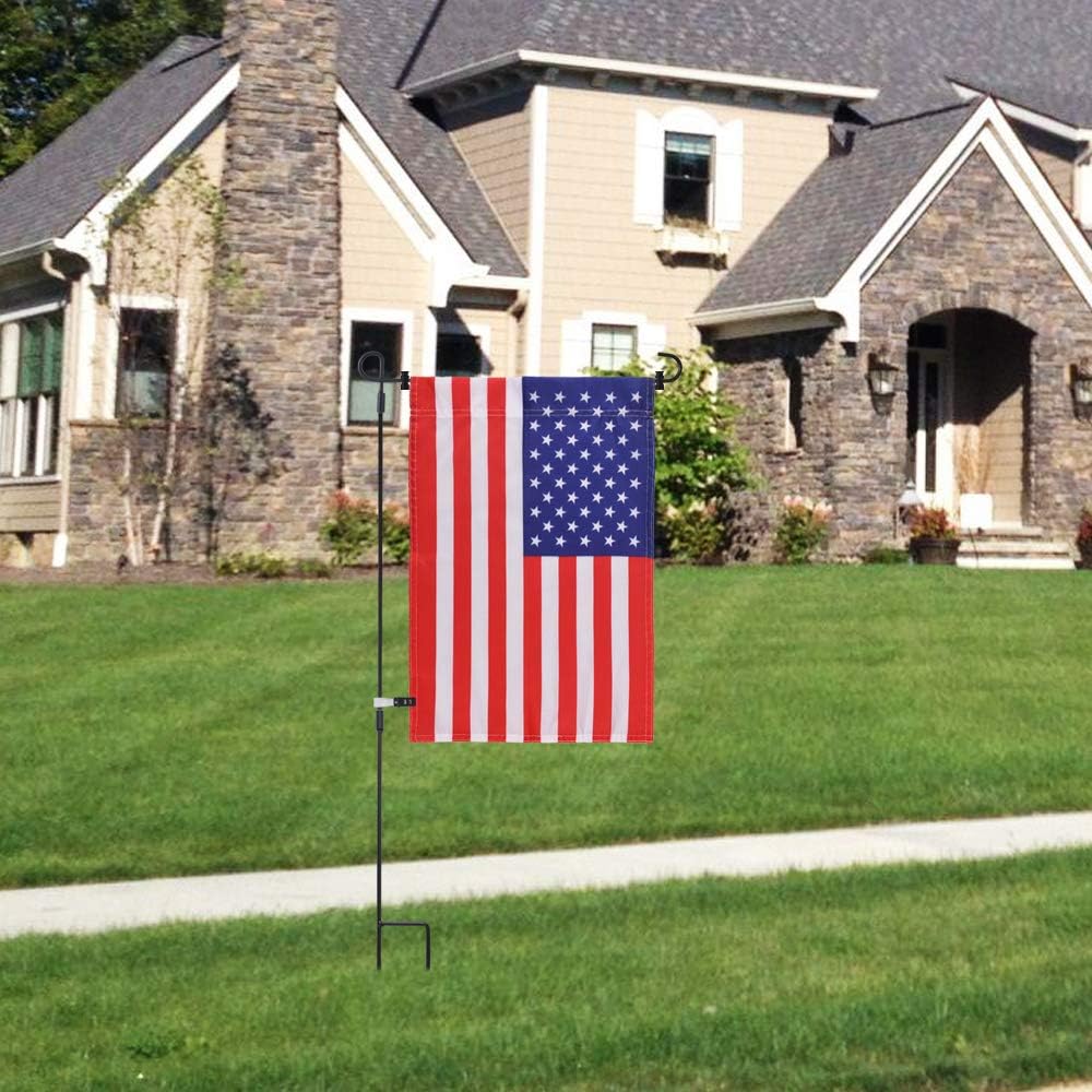 Newk Garden Flag Holder Stand - Durable Black Aluminum Alloy | Holds Flags Up to 13" Wide for Outdoor Use