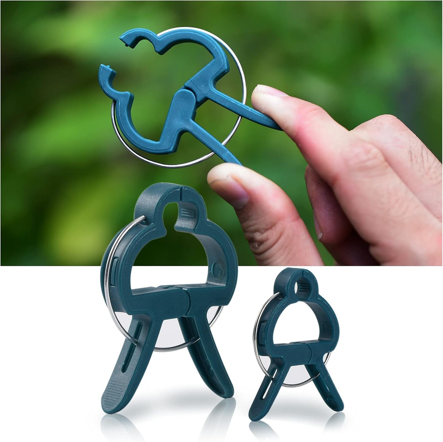 PERSZEN Plant Support Clips - 80 PCS Gentle Clamps for Climbing Plants | 2 Sizes for Upright Growth