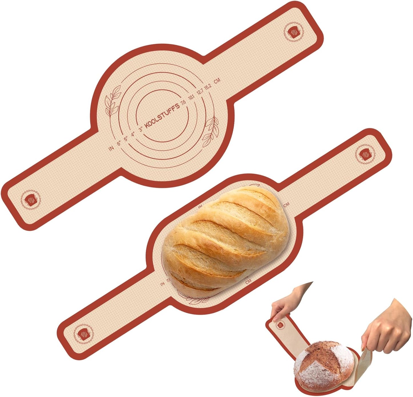 Skiennix Silicone Bread Sling - 2PCS Non-Stick Oval & Round Baking Tools for Dutch Oven