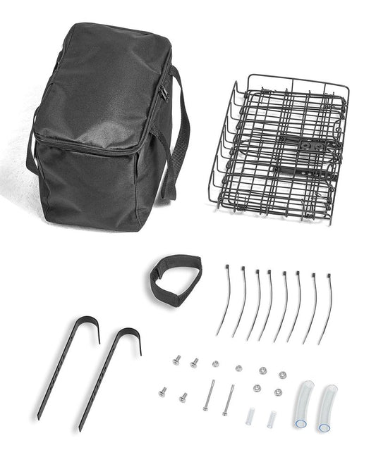 Zacro Metal Bike Basket Front Large Folding Ebike Bicycle Basket with Removable Liner Bag, Quick Release Design for Adult Women/Men Carrying Dogs, Pets, Fruit & Grocery