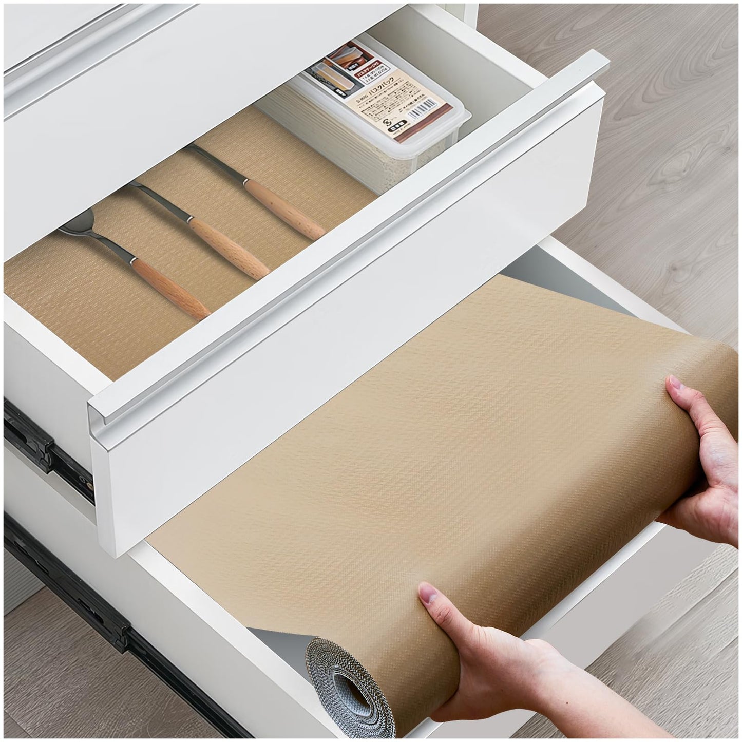 ALIUNI Drawer and Shelf Liner, Non-Slip Kitchen Cabinet Liners Non-Adhesive Thick Strong Grip Waterproof Washable Mats Protect Dresser Shelves Cupboard Bathroom Cabinets, Buffalo Plaid, 24 in X 30 FT
