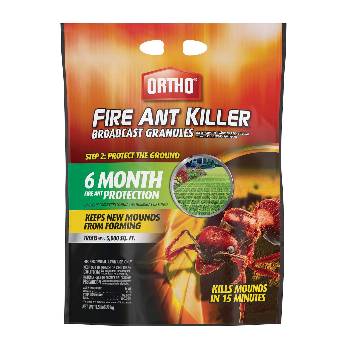 Ortho Fire Ant Killer Granules - Fast-Acting Outdoor Treatment, Kills Mounds in 15 Minutes, 11.5 lb.