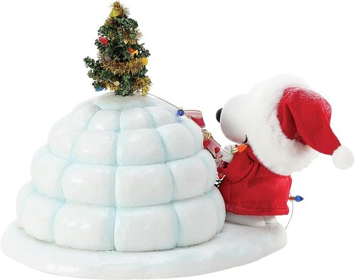 Department 56 Possible Dreams Snoopy & Woodstock Puffer Igloo Figurine - 7 Inch, Multicolor