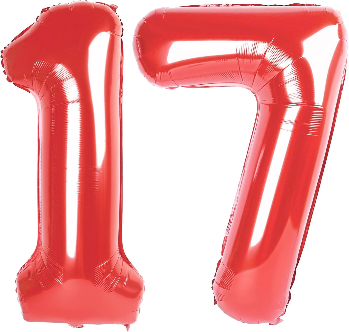 Regine Switzerland 40-Inch Red Number 17 Balloon - Perfect for 17th Birthday & Anniversary Celebrations