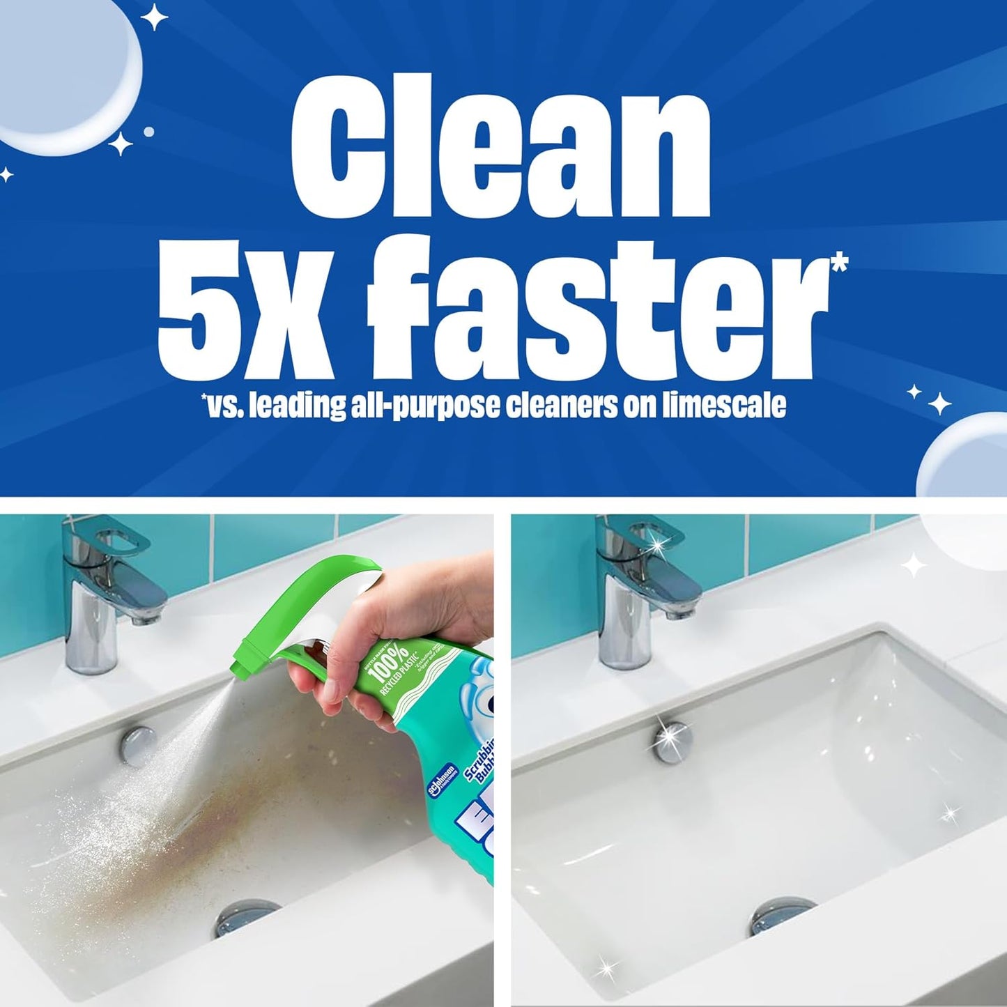 Scrubbing Bubbles Bathroom Cleaner - Bleach-Free Foaming Formula for Fast Limescale Removal | 32oz Spray