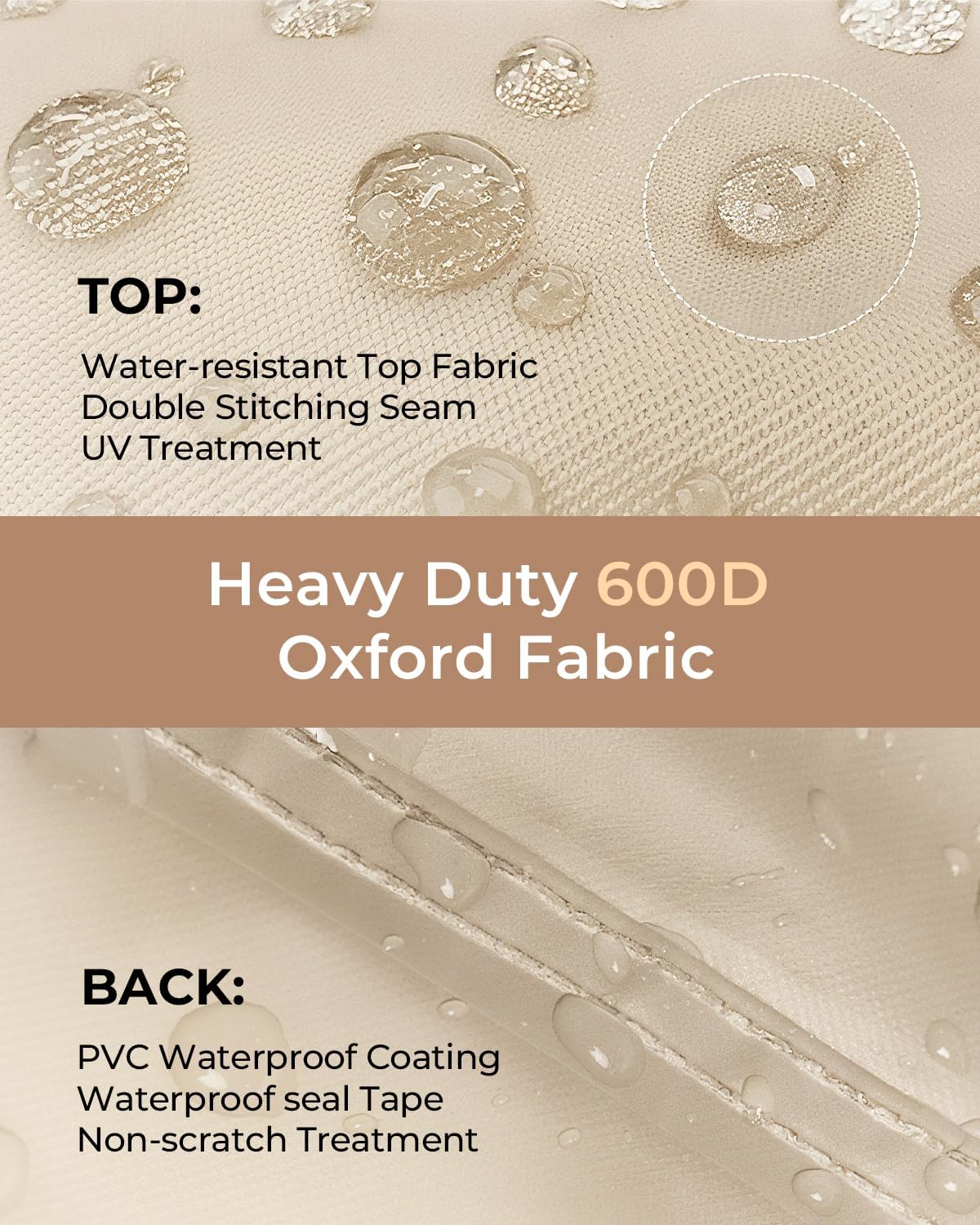 Loriano Patio Furniture Cover Set - 4-Piece Waterproof Heavy-Duty Covers for Lawn & Patio