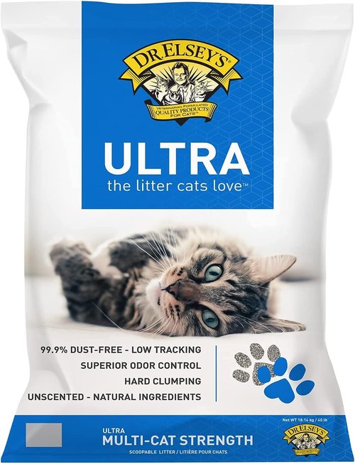 Dr. Elsey's Clumping Cat Litter - Ultra Unscented Formula | 40 lb. Bag for Odor Control