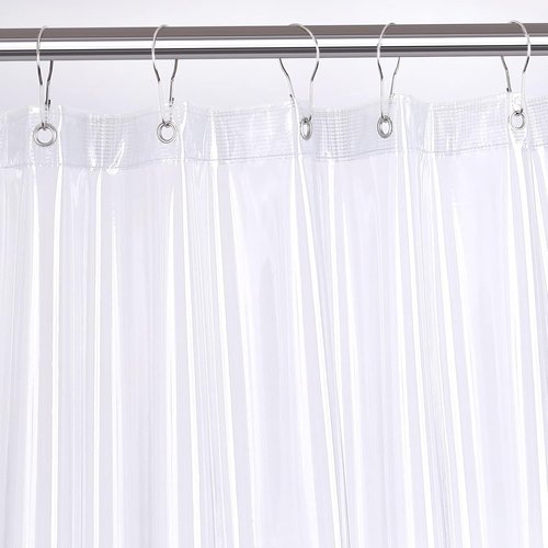 Frosty Shower Curtain Liner - Heavy Duty 10G Vinyl | Waterproof 72 x 72 Inches for Bathroom