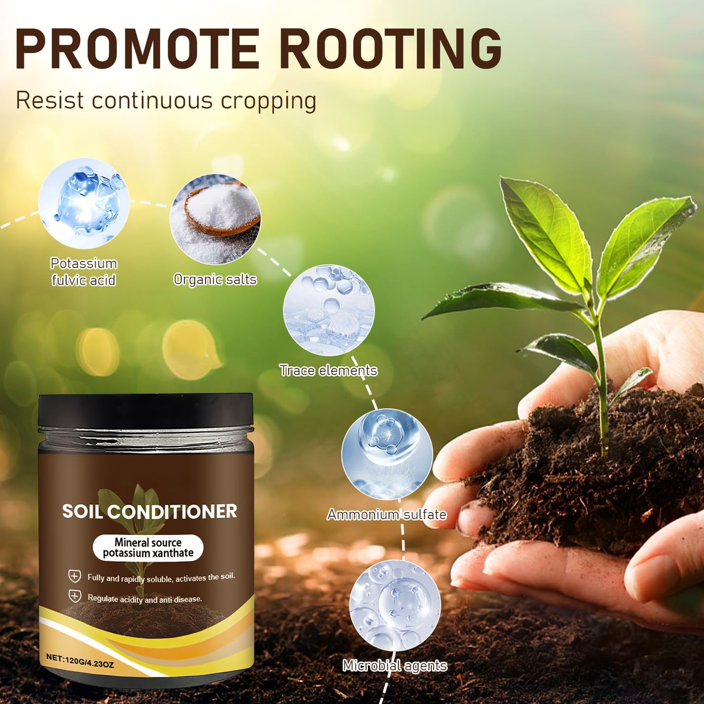 Skiennix Premium Soil Activator - Liquid Fertilizer for Indoor & Outdoor Plants | 2 Bottles