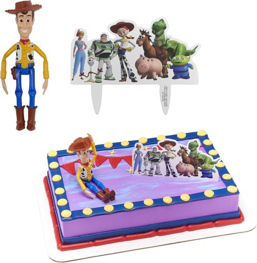 DecoSet® Toy Story 4 Cake Topper - 2-Piece Decoration Set for Fun and Playful Cakes
