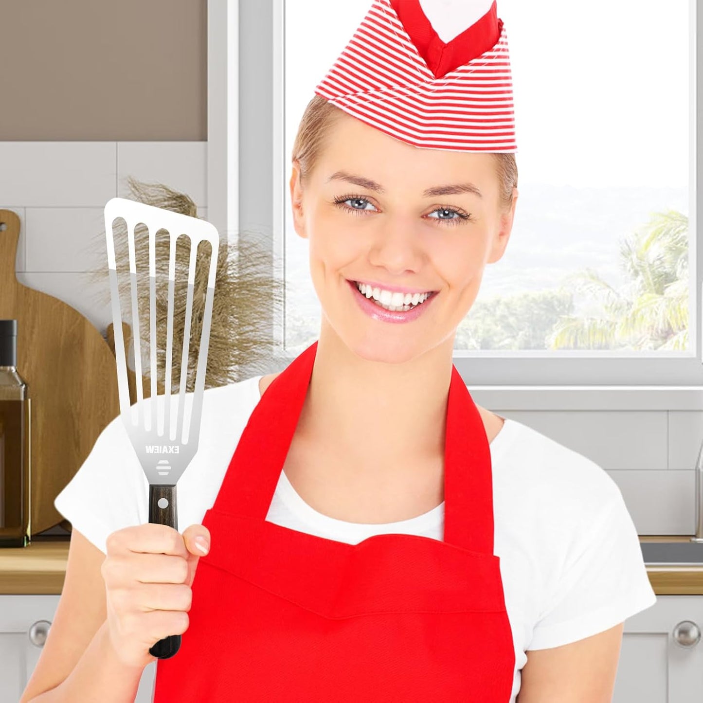 Skiennix Fish Spatula - Flexible Stainless Steel Turner for Flipping Eggs & Burgers | 2 Pack