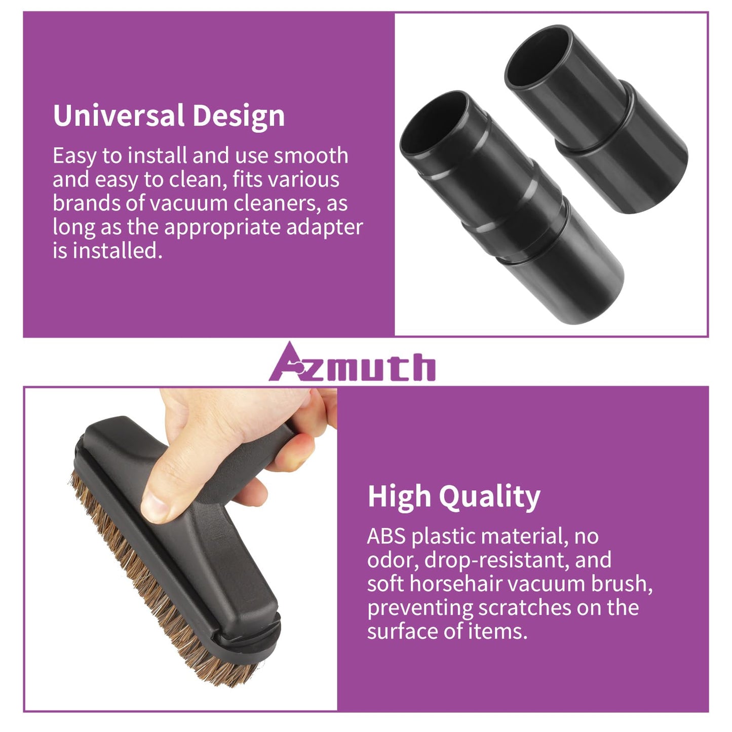 6 Pack For Shark Vacuum Attachments Replacement Shark Vacuum Brush Attachment with Vacuum Hose Adapter, 1 1/4 Vacuum Attachments for Multiple Household Vacuum Cleaners