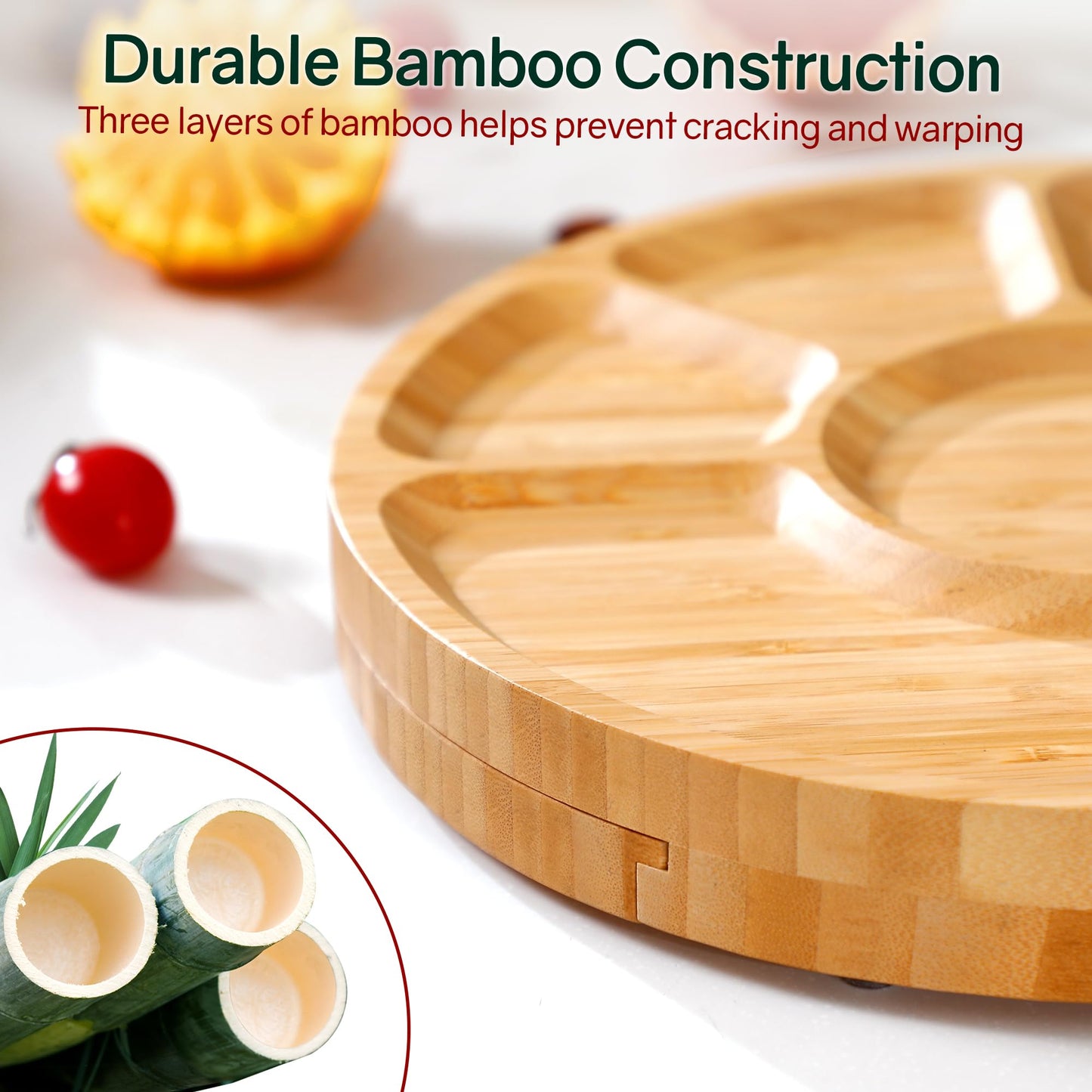 Charcuterie Boards, Thereye Cheese Board with Knife Set, Bamboo Charcuterie Board Set-𝐂𝐡𝐫𝐢𝐬𝐭𝐦𝐚𝐬 𝐆𝐢𝐟𝐭, Housewarming Gift, Wedding Gift
