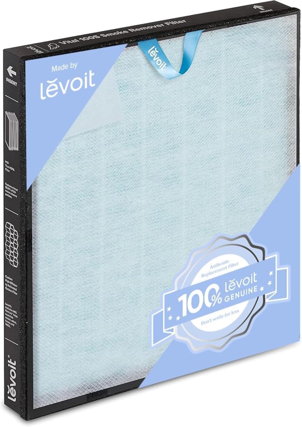 LEVOIT Vital 100S-P Air Purifier Replacement Filter - Genuine 4-in-1 HEPA & Carbon Filter, Blue, 1 Pack