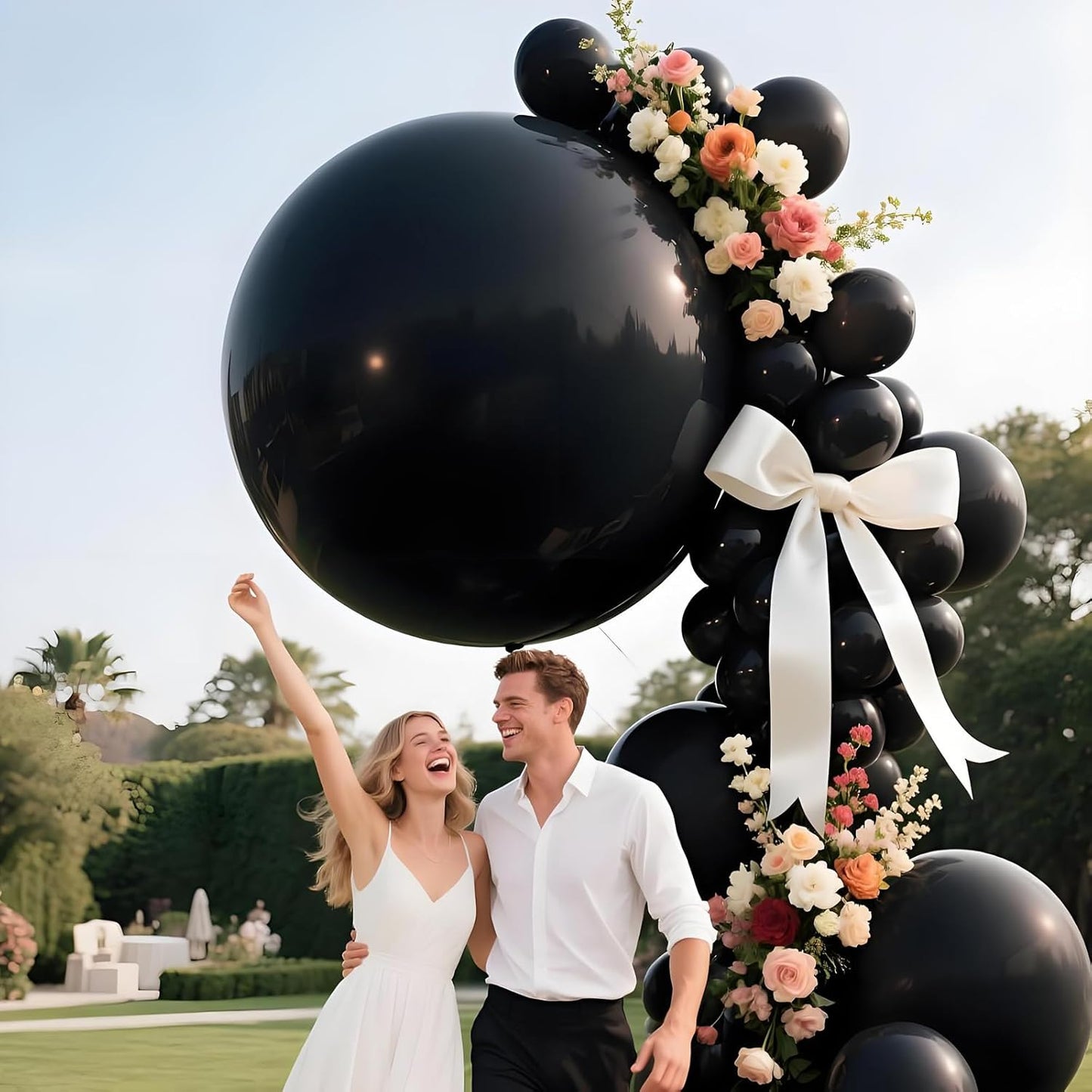 LEEZZIZZ 36-Inch Giant Balloons - 9 Pcs Jumbo Latex Balloons for Kids' Party & Wedding Decorations