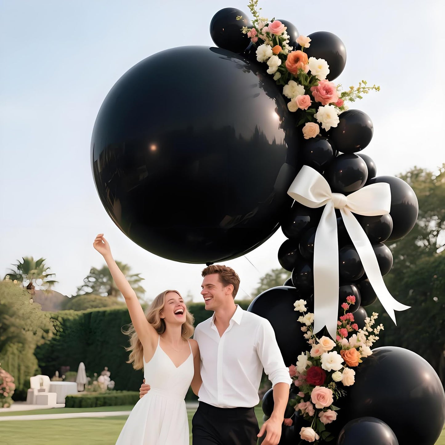 LEEZZIZZ 36 Inch Giant Balloons, 9 Pcs Jumbo Large Latex Balloons Bluk for Kid's Party Wedding Birthday Supply Decorations.