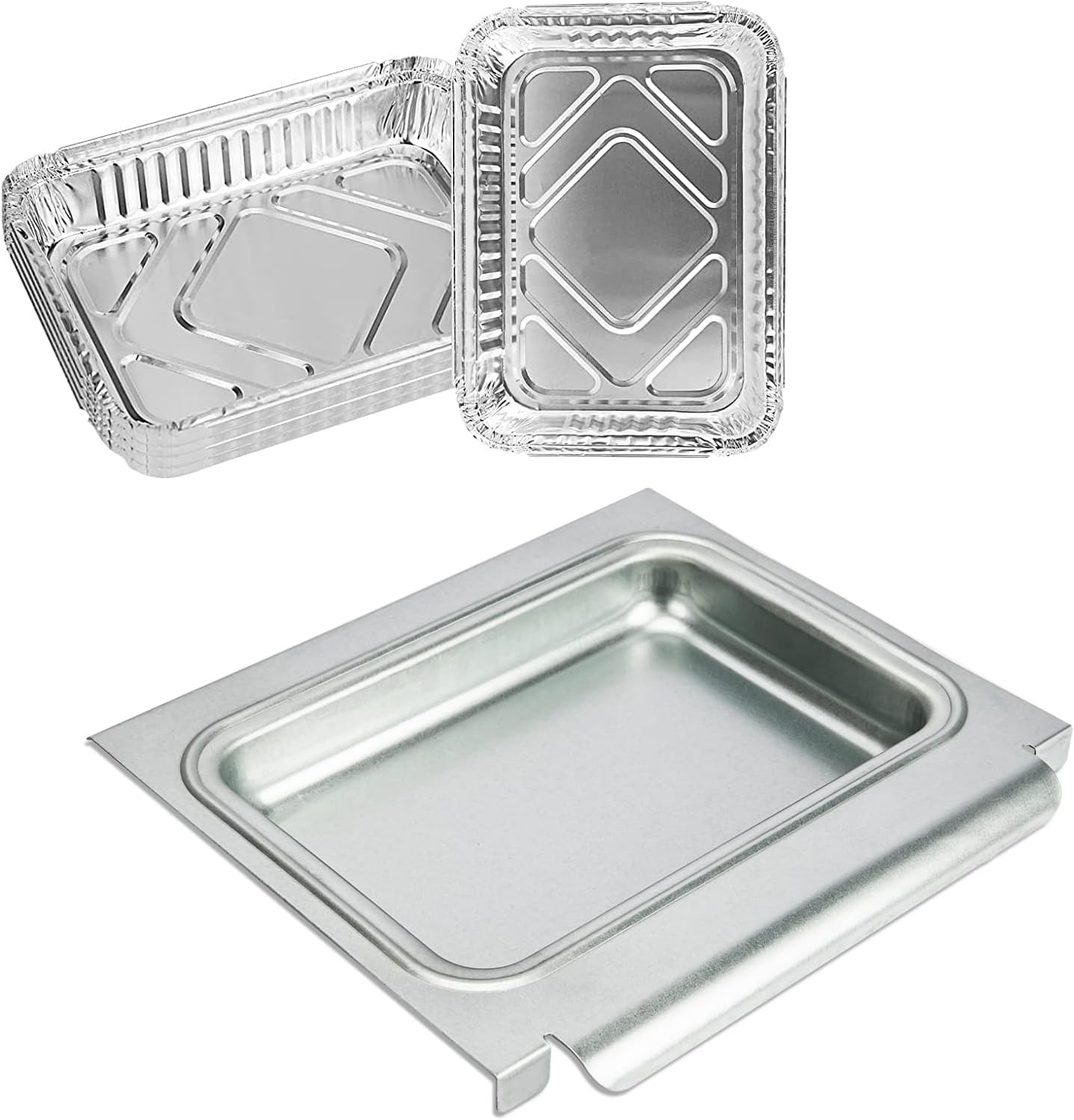 Uniflasy Catch Pan for Weber Spirit & Genesis Grills - Replacement Drip Tray with Aluminum Liner