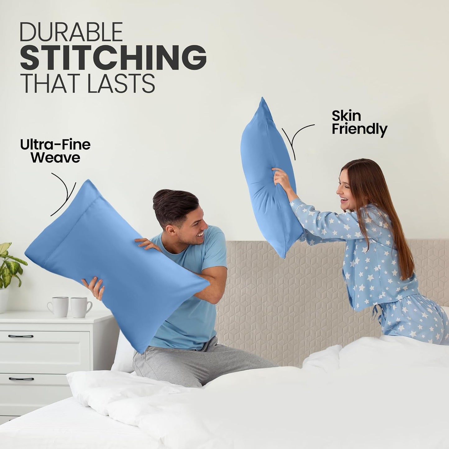 Utopia Bedding Pillow Cases | Soft Brushed Microfiber 2-Pack - Oeko-TEX Certified, 20x26 Inches (Dutch Blue)
