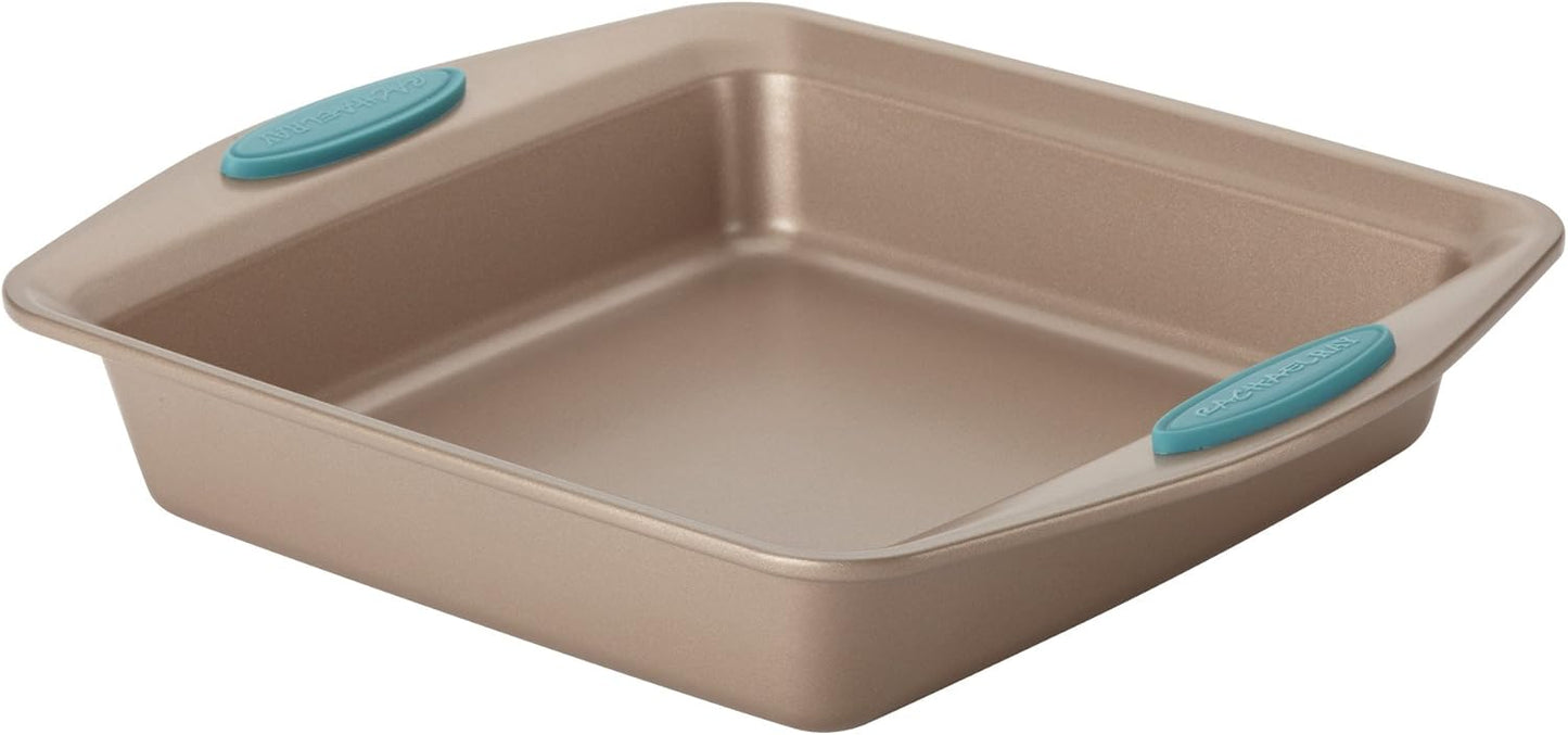 Rachael Ray Cucina Nonstick Baking Pan - 9 Inch Square Cake Pan in Brown Finish