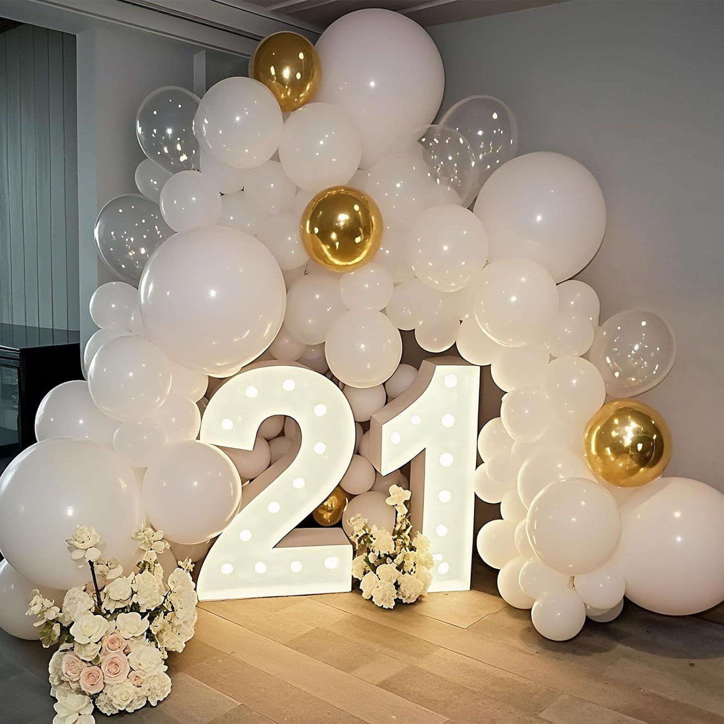 Pearl White Balloons by [Brand Name] - 100pcs Latex Party Balloons for Weddings, Graduations & Celebrations