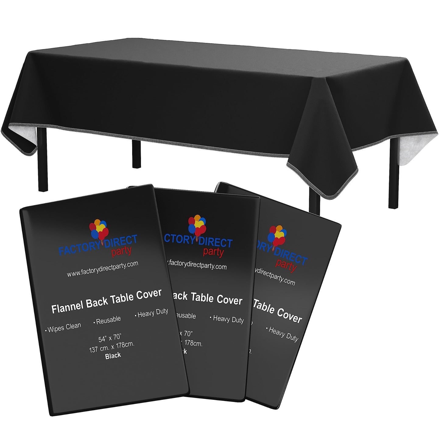 Exquisite Green Vinyl Tablecloths - 54 in. X 108 in. - Pack of 3 Rectangle Tablecloths with Flannel Backing - Plastic, Reusable & Waterproof