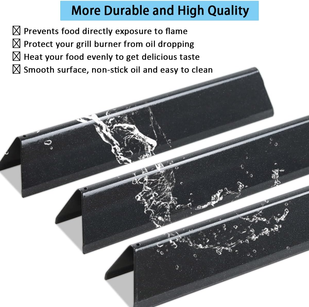 Weber 7635 Flavorizer Bars - Porcelain Enameled Heat Plates for Spirit I & II 200 Series Grills