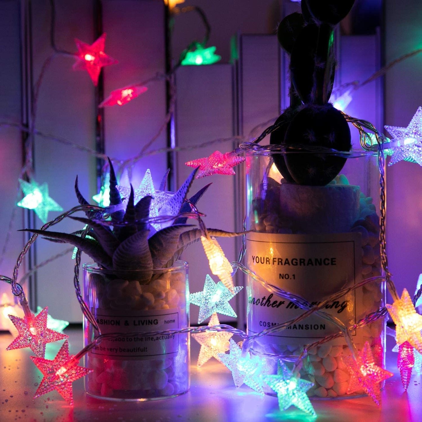 Star String Lights Plug in - 33 ft 100 LED Star Fairy String Lights with Remote and Timer, 8 Modes Waterproof for Bedroom Tent Loft Bed Window Backyard Patio Porch Balcony Staircase Party, White