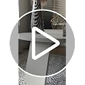 Garvee 33.5-Inch Black Modern Round Coffee Table for Living Room