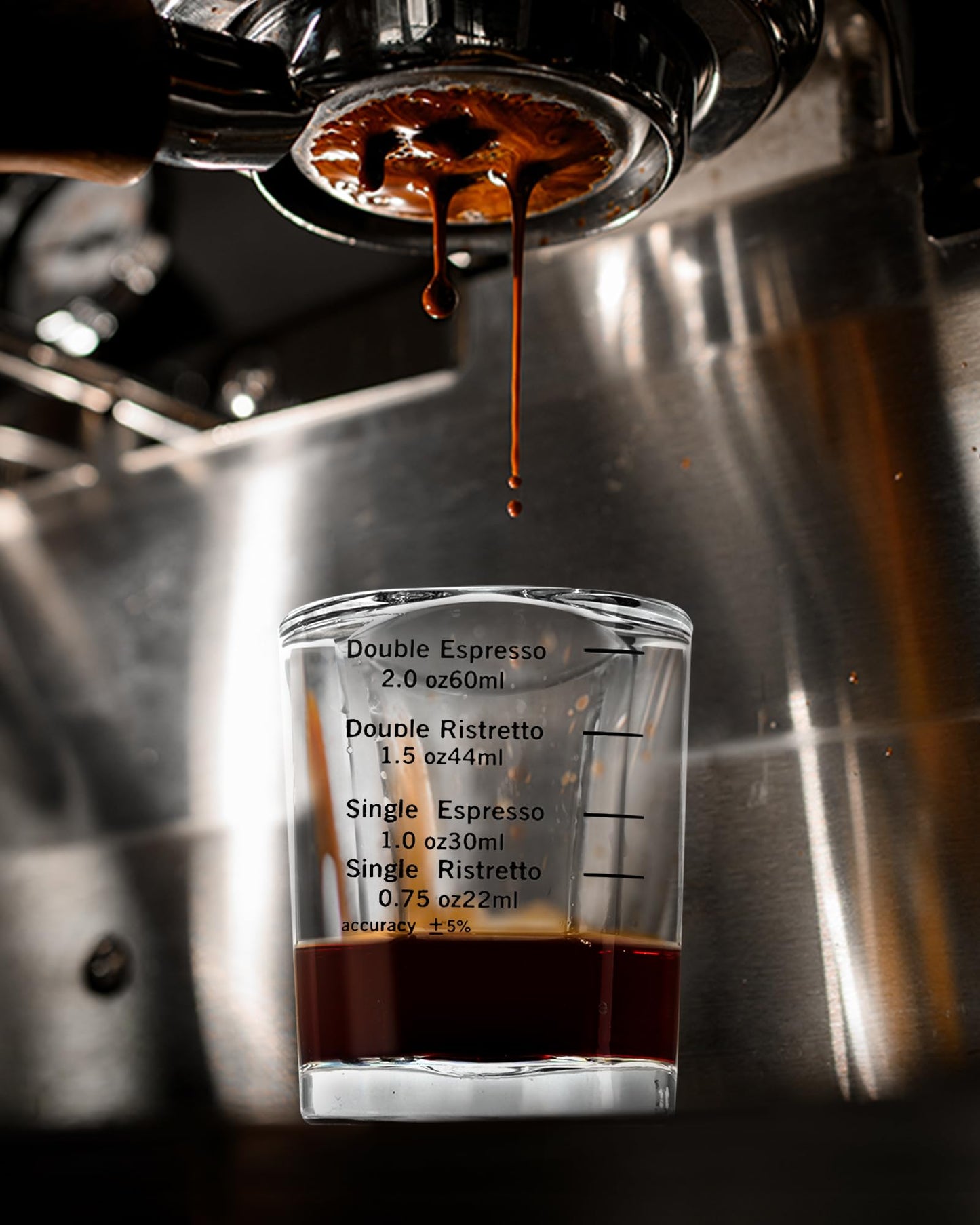 Shot Glasses Measuring Cup Set 2PACK Espresso Shot Glasses Liquid Heavy Glass 2oz/60ml(Black)