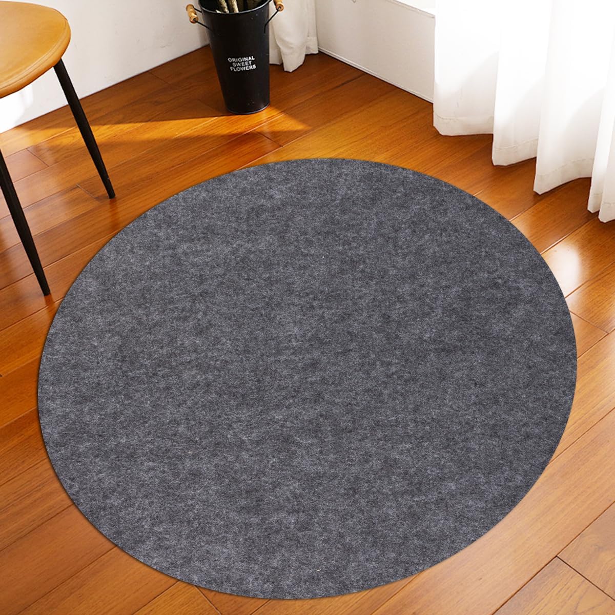 Skiennix Waterproof Rug Pad - Non-Slip Design for Hardwood Floors | 1/4 Inch Thick, Round Shape