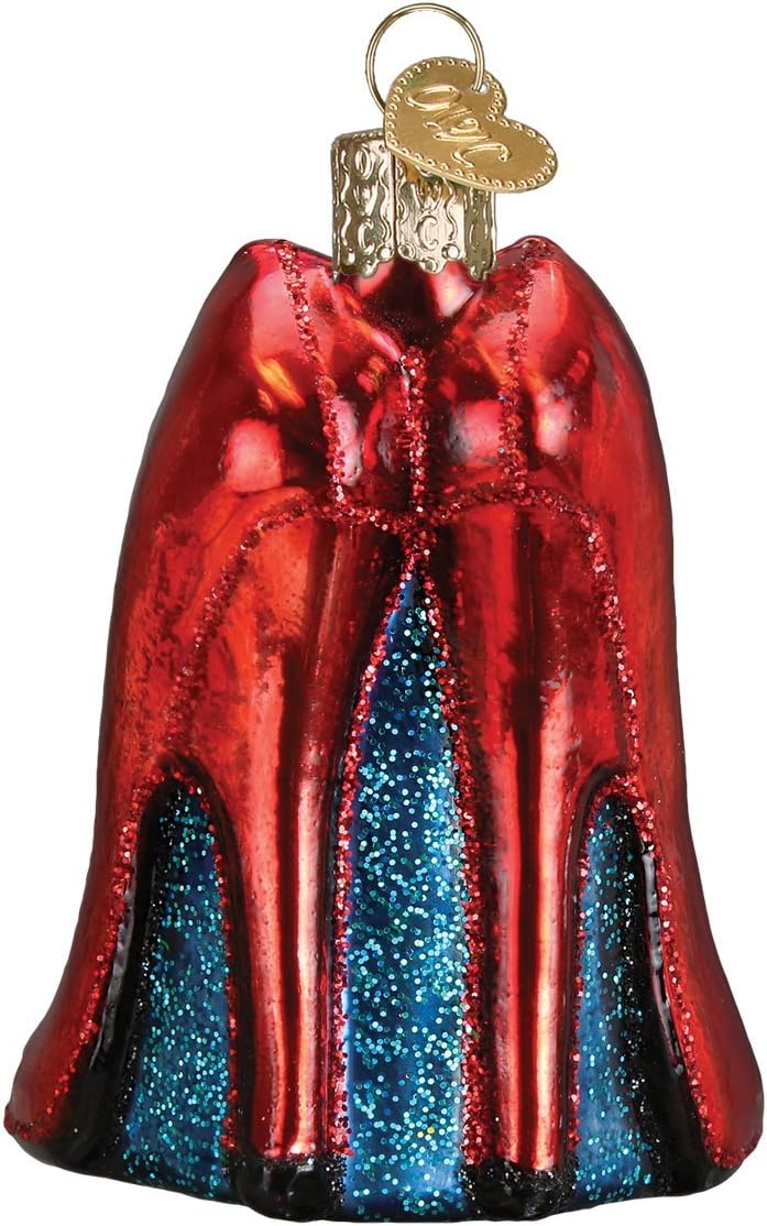 Handcrafted Glass Blown Christmas Tree Ornament - Old World Glamour Heels Decoration