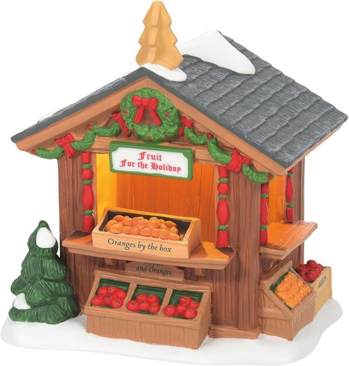 Department 56 Dickens Village - Lit Fruit Stand Building | 4.8 Inch, Multicolor Decor
