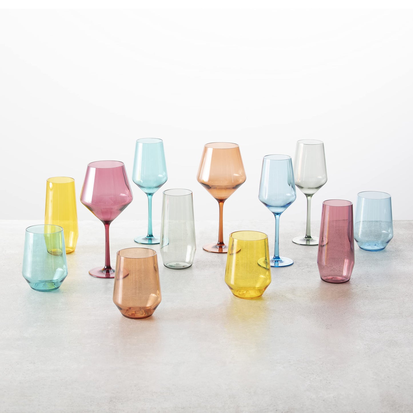 Fortessa Sole Copolyester Outdoor Drinkware, Sauvignon Blanc Glass, Aqua Sky Blue Green