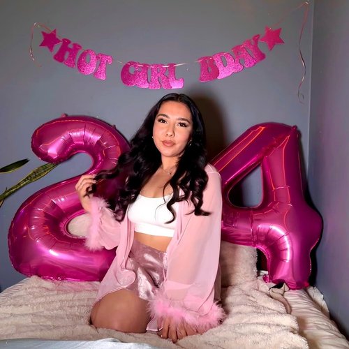 Hot Pink Number 4 Balloon 40 Inch, 4th Birthday Party Decorations for Children, Giant 4 Foil Balloon for Party Supplies