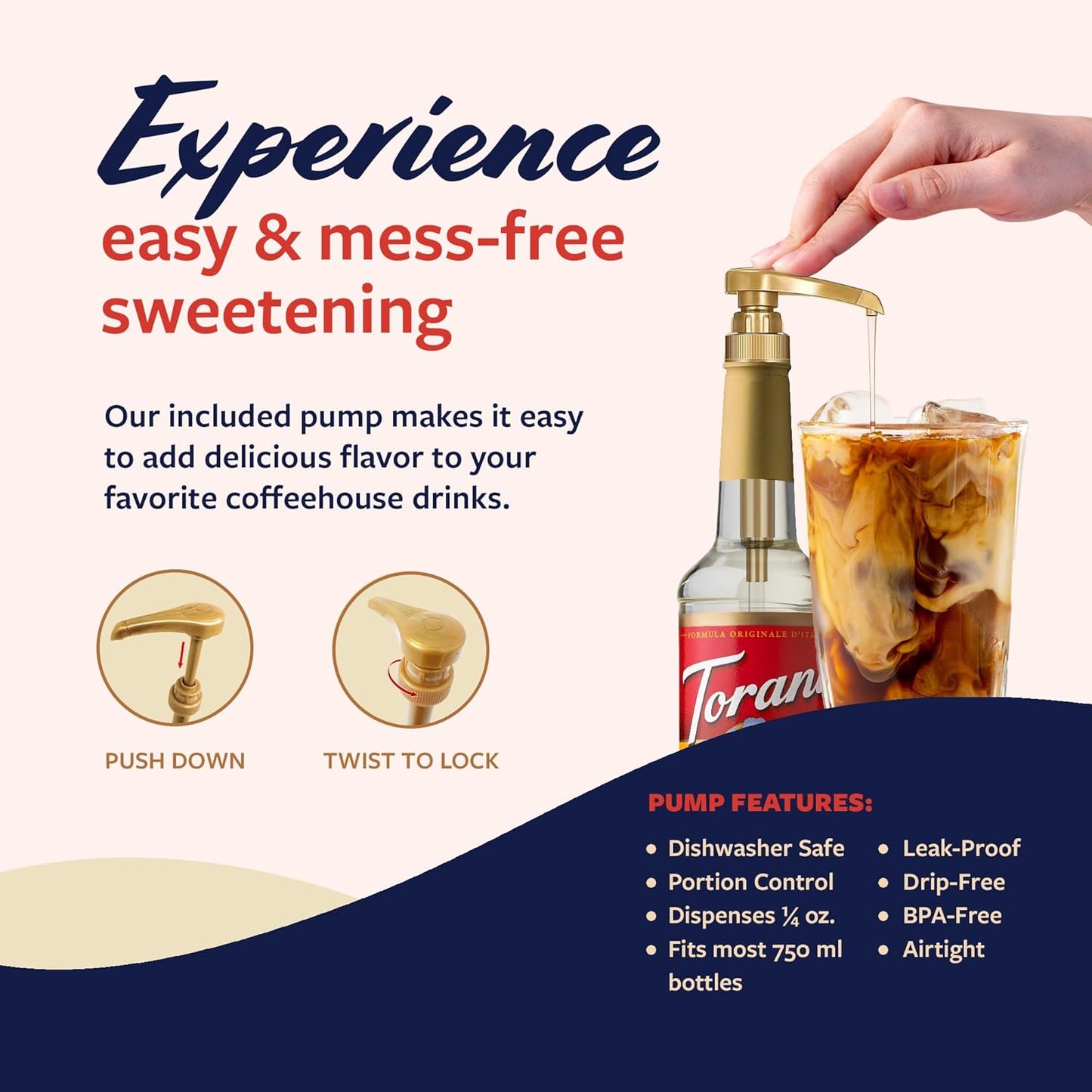 Torani Syrups - Classic Caramel & Vanilla Coffee Syrup Variety 2-Pack | 25.4 Fl Oz Each, Pumps Included