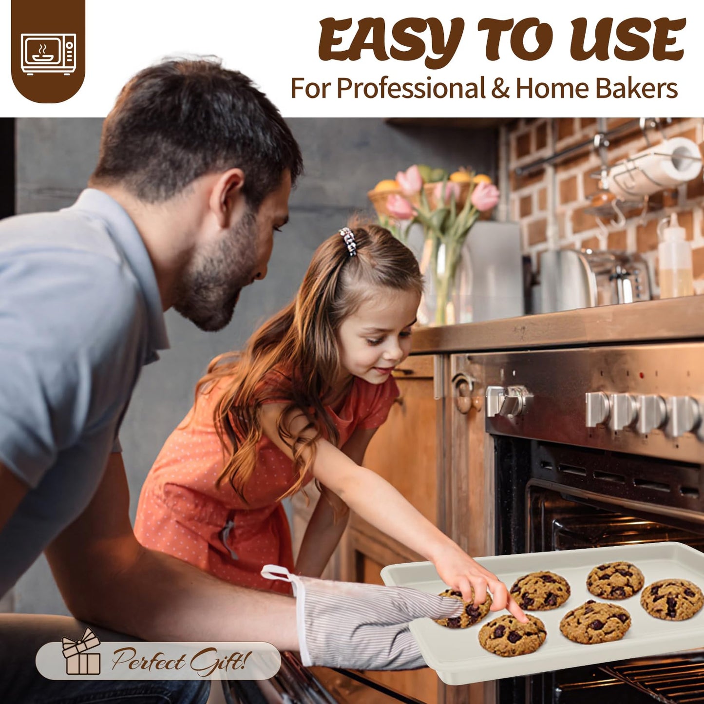 Baking Pans Set, Nonstick Bakeware Sets, Oven Pans for Cooking, AIVIKI 6 Pieces Baking Set Including Cookie Sheet, Deep Roaster Pan, Square Pan, Loaf Pan, Muffin Pan, Carbon Steel Baking Set